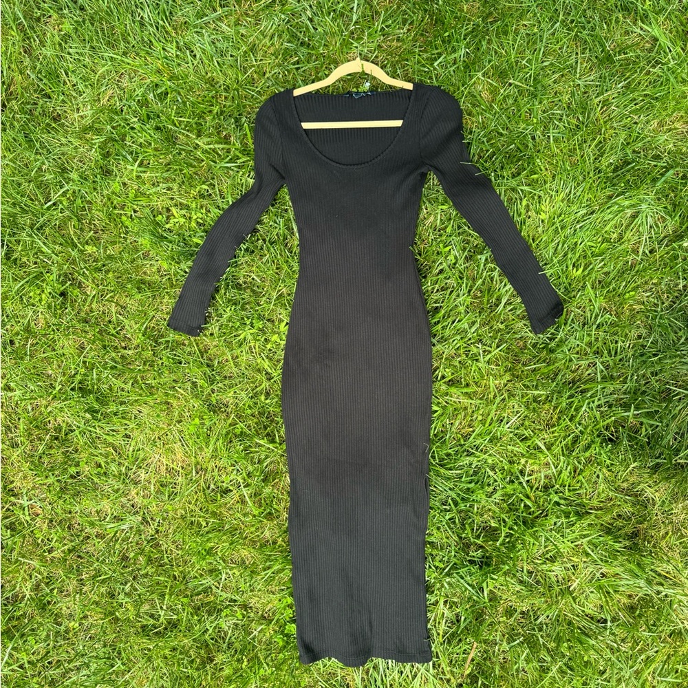 French Connection Rib Knit Bodycon Maxi Dress